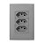 CJ TOMADA TRIPLA 10A 4X2 - PIAL PLUS + CINZA - Imagem 1