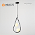 PENDENTE DE TETO LA VILE BLACK 2 LAMPADAS 2XG9 - HEVVY - Imagem 1