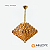 LUSTRE DIAMOND DOURADO E CHAMPANHE 12 LAMPADAS - HEVVY - Imagem 1