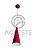 PENDENTE CONE SEM FURO VERMELHO METALICO/BRANCO - T.Y - Imagem 1