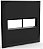 PLACA P/ 2 MODULOS COM SUPORTE 4X4 - ENERBRAS DOHA PRETO - Imagem 1