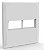 PLACA P/ 2 MODULOS COM SUPORTE 4X4 - DOHA BRANCO - Imagem 1