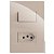 MT - CJ SIMPLES + TOMADA 10A MONTADO 4X2 - RECTA AREIA GLOSS - Imagem 1
