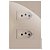 MT - CJ TOMADA DUPLA 10A MONTADO 4X2 - RECTA AREIA GLOSS - Imagem 1