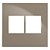 PLACA P/ 4 MODULOS JUNTOS COM SUPORTE 4X4- RECTA FENDI GLOSS - Imagem 1