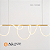PENDENTE SCRIBBLE 60W LED DOURADO 3000K - ORLUCE - Imagem 1