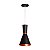 LUMINARIA MALIBU 3 - PRETO/COBRE - DICOMPEL BRILLARE - Imagem 1