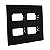 PLACA P/ 4 MODULOS SEP. COM SUPORTE 4X4-DICOMPEL EKRON PRETO - Imagem 1
