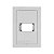 PLACA P/ 1 MODULO HORIZONTAL COM SUPORTE 4X2 - EKRON BRANCO - Imagem 1