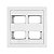 PLACA P/ 4 MODULOS SEPARADOS COM SUPORTE 4X4 - EKRON BRANCO - Imagem 2
