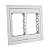 PLACA P/ 6 MODULOS COM SUPORTE 4X4 - DICOMPEL EKRON BRANCO - Imagem 1
