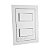 CJ INTERRUPTOR DUPLO SIMPLES 4X2 - DICOMPEL EKRON BRANCO - Imagem 1