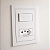 CJ INTERRUPTOR SIMPLES + TOMADA 10A 4X2 - DICOMPEL EKRON BRANCO - Imagem 1