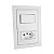CJ INTERRUPTOR SIMPLES + TOMADA 10A 4X2 - DICOMPEL EKRON BRANCO - Imagem 2