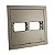 PLACA P/ 2 MODULOS COM SUPORTE 4X4 - DICOMPEL EKRON FENDI - Imagem 1