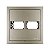 PLACA P/ 2 MODULOS COM SUPORTE 4X4 - DICOMPEL EKRON FENDI - Imagem 2