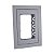 PLACA P/ 3 MODULOS COM SUPORTE 4X2 - DICOMPEL EKRON CINZA - Imagem 1