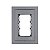 PLACA P/ 3 MODULOS COM SUPORTE 4X2 - DICOMPEL EKRON CINZA - Imagem 2