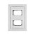PLACA P/ 2 MODULOS SEPARADOS COM SUPORTE 4X2 - EKRON BRANCO - Imagem 2