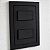 CJ INTERRUPTOR DUPLO SIMPLES 4X2 - DICOMPEL EKRON PRETO - Imagem 1