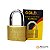 CADEADO DE LATAO MACICO G-50MM PREMIUM - GOLD - Imagem 1