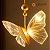 PENDENTE FARFALHA DOURADO 3000K BRANCO QUENTE 7W - BORBOLETA - Imagem 3