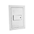 CJ INTERRUPTOR PULSADOR DE CAMPAINHA HORIZONTAL 4X2 - DICOMPEL EKRON BRANCO - EK-30000/3 - Imagem 1