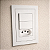 CJ INTERRUPTOR DUPLO SIMPLES + TOMADA 10A 4X2 - DICOMPEL EKRON BRANCO - EK-30000/17 - Imagem 1