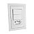 CJ INTERRUPTOR DUPLO SIMPLES + TOMADA 10A 4X2 - DICOMPEL EKRON BRANCO - EK-30000/17 - Imagem 1
