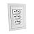 CJ TOMADA TRIPLA 10A 4X2 - DICOMPEL EKRON BRANCO - EK-30000/55 - Imagem 1