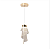 PENDENTE VOILE DOURADO 3 CORES QUENTE/ NEUTRO/ FRIO 7W - Imagem 1