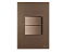 CJ INTERRUPTOR DUPLO PARALELO JUNTOS COM SUPORTE 4X2 - RECTA COBRE CORTEN SATIN FOSCO - BRS16306-6CC - Imagem 1