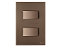 CJ INTERRUPTOR DUPLO PARALELO SEPARADOS COM SUPORTE 4X2 - RECTA COBRE CORTEN SATIN FOSCO - BRS16309-0CC - Imagem 1