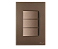 CJ INTERRUPTOR TRIPLO PARALELO COM SUPORTE 4X2 - RECTA COBRE CORTEN SATIN FOSCO - BRS16312-0CC - Imagem 1