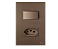 CJ INTERRUPTOR PARALELO + TOMADA 20A COM SUPORTE 4X2 - RECTA COBRE CORTEN SATIN FOSCO - BRS16330-9CC - Imagem 1