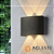 ARANDELA 4 FACHOS 8W PAREDE TETO  BRANCO QUENTE - PRETO - AAATOP - A2FBQPT - Imagem 1