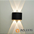 ARANDELA 4 FACHOS 8W PAREDE TETO  BRANCO QUENTE - PRETO - AAATOP - A2FBQPT - Imagem 2