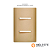 CJ INTERRUPTOR DUPLO SIMPLES COM SUPORTE 4X2 - DICOMPEL NOVARA DOURADO GOLD - Imagem 1
