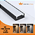 (B4) Perfil Slim Sobrepor 17mm X 7mm, Preto Com Difusor Branco 1 Metro - Agimports - Imagem 1