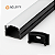 Perfil Slim Sobrepor - 20mm X 10mm, Preto - 1 Metro - Agimports - Imagem 1