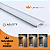 (B2) PERFIL SLIM EMBUTIR 24MM COM ABA 17MM X 7MM, BRANCO COM DIFUSOR BRANCO 1  METROS - AGIMPORTS - Imagem 1