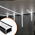 PERFIL EMBUTIR COM ABA 30MM X 20MM, PRETO COM DIFUSOR BRANCO 1 METRO - AGIMPORTS - Imagem 2