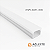 (A4) Perfil Slim Embutir 10x10mm Branco 1m – Agimports - Imagem 1