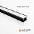 (A3) Perfil Embutir 10x10mm Preto 1m – Agimports - Imagem 1