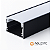 PERFIL DE LED SOBREPOR 40MM X 20MM, PRETO COM DIFUSOR BRANCO – 1 METRO – XIAO IMPORTS - Imagem 1