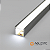 (A1) PERFIL DE LED 10x10 SOBREPOR PRETO COM DIFUSOR BRANCO – 1 METRO – AG IMPORTS - Imagem 1