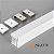 Perfil de Embutir em Alumínio 22x27mm com Aba 30mm para LED – 1 Metro - Imagem 1
