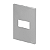 PLACA P/ 1 MODULO HORIZONTAL COM SUPORTE 4X2 - RECTA PRATA SATIN FOSCO - Imagem 1