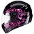 Capacete Fly F9 Dj Skull Rosa - Imagem 2