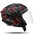 Capacete Pro tork New Liberty Three Flowers - Preto / Vermelho - Imagem 1